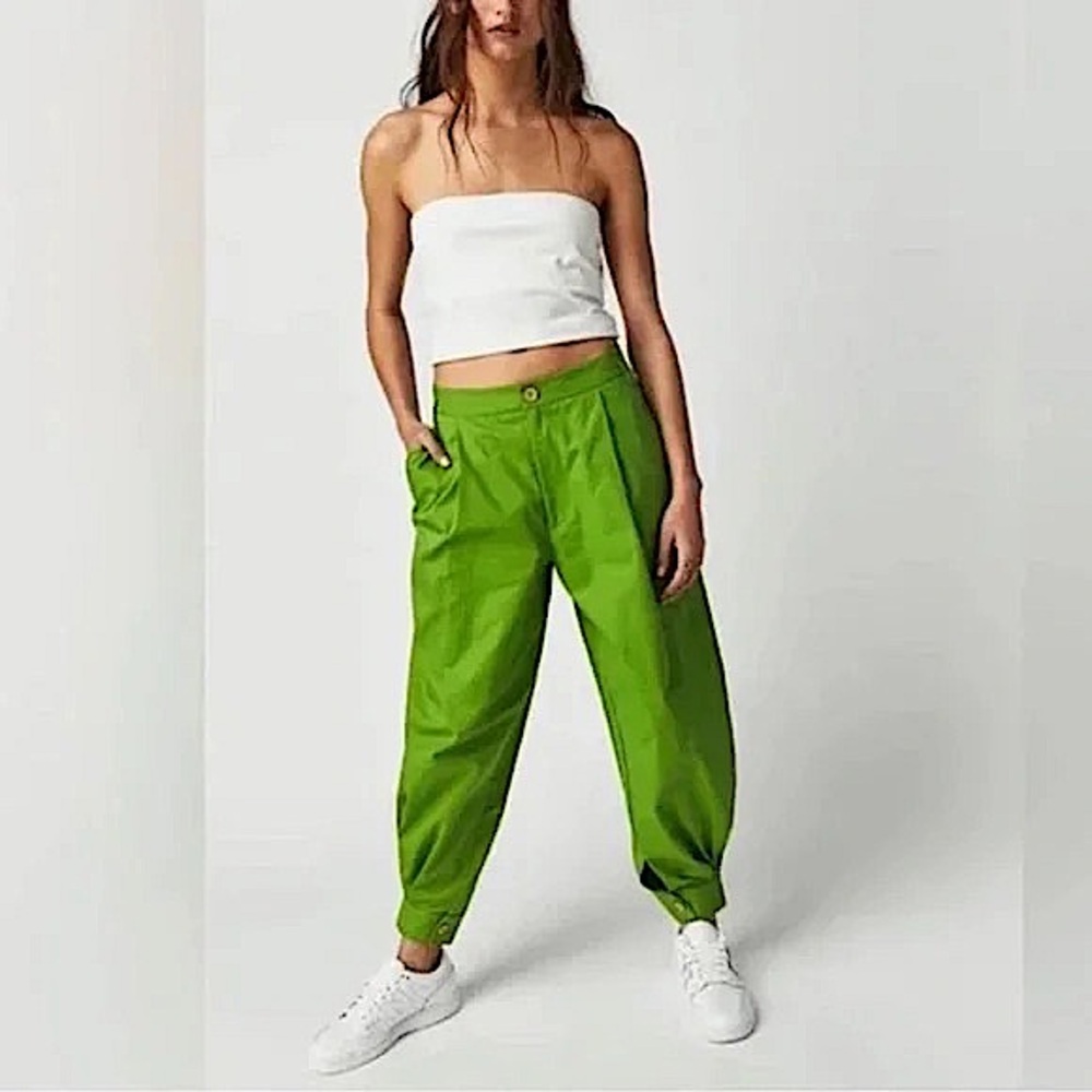 Free People Green Trousers